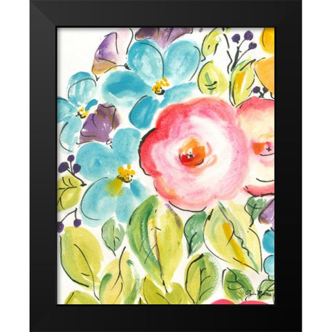 Flower Delight II Black Modern Wood Framed Art Print by Minasian, Julia