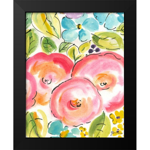 Flower Delight III Black Modern Wood Framed Art Print by Minasian, Julia