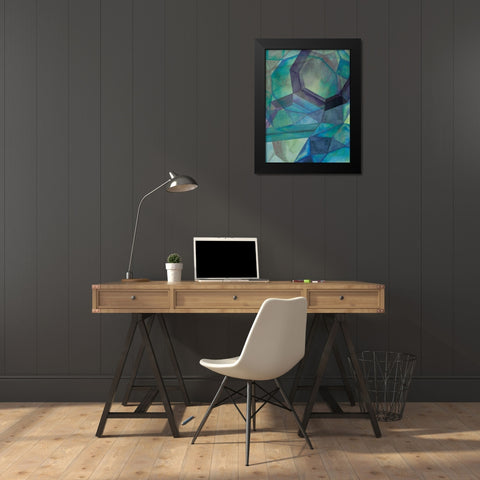 Gemstones III Black Modern Wood Framed Art Print by Popp, Grace
