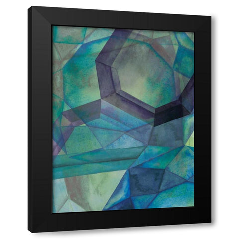 Gemstones III Black Modern Wood Framed Art Print with Double Matting by Popp, Grace