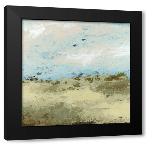 Green Fields II Black Modern Wood Framed Art Print by Vess, June Erica