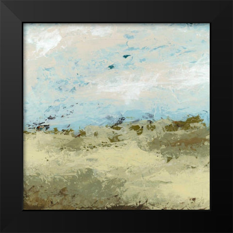 Green Fields II Black Modern Wood Framed Art Print by Vess, June Erica