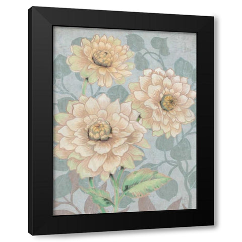 Trois Fleurs III Black Modern Wood Framed Art Print by OToole, Tim