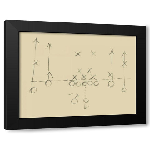 Playbook I Black Modern Wood Framed Art Print by Harper, Ethan