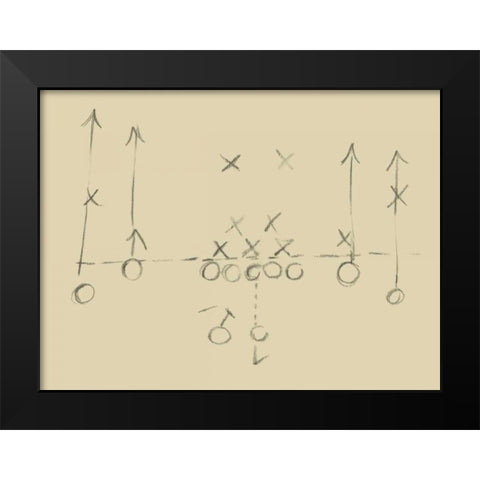 Playbook I Black Modern Wood Framed Art Print by Harper, Ethan