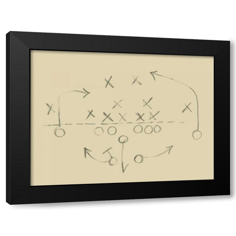 Playbook II Black Modern Wood Framed Art Print by Harper, Ethan