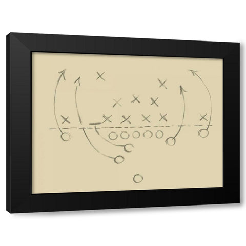 Playbook III Black Modern Wood Framed Art Print by Harper, Ethan