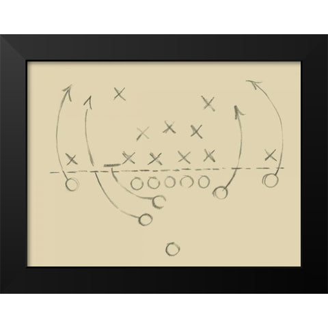 Playbook III Black Modern Wood Framed Art Print by Harper, Ethan
