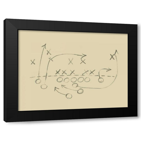 Playbook IV Black Modern Wood Framed Art Print by Harper, Ethan