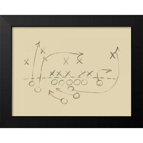 Playbook IV Black Modern Wood Framed Art Print by Harper, Ethan