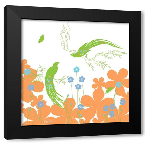 Springs Sweet Spell I Black Modern Wood Framed Art Print with Double Matting by Evelia Designs