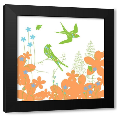 Springs Sweet Spell II Black Modern Wood Framed Art Print by Evelia Designs