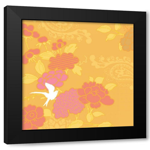 Mays Roses II Black Modern Wood Framed Art Print with Double Matting by Evelia Designs