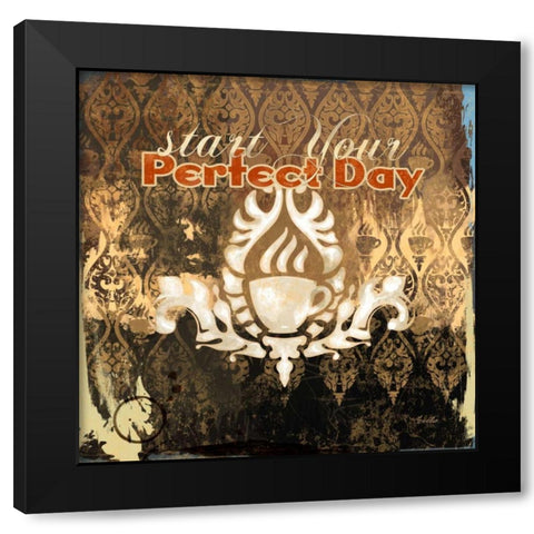 Coffee House I Black Modern Wood Framed Art Print with Double Matting by Evelia Designs