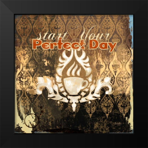 Coffee House I Black Modern Wood Framed Art Print by Evelia Designs