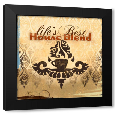 Coffee House II Black Modern Wood Framed Art Print by Evelia Designs