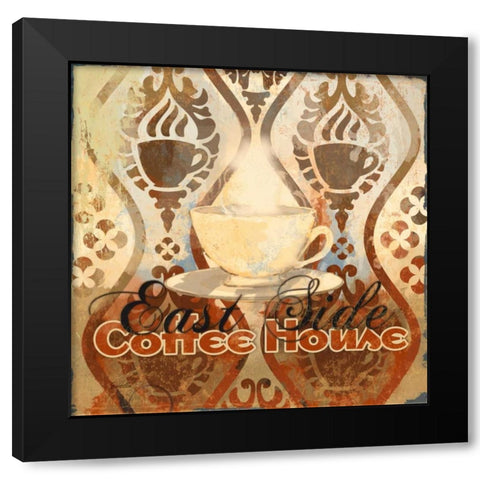 Coffee House III Black Modern Wood Framed Art Print by Evelia Designs