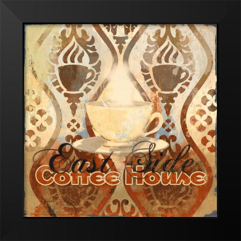 Coffee House III Black Modern Wood Framed Art Print by Evelia Designs