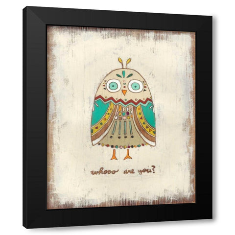 The Hoots I Black Modern Wood Framed Art Print with Double Matting by Vess, June Erica