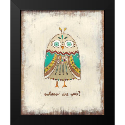 The Hoots I Black Modern Wood Framed Art Print by Vess, June Erica