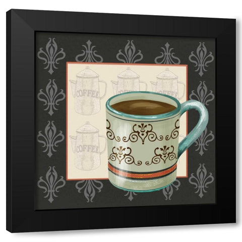 Coffee Break II Black Modern Wood Framed Art Print with Double Matting by Reynolds, Jade