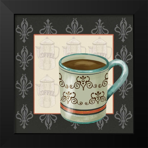 Coffee Break II Black Modern Wood Framed Art Print by Reynolds, Jade