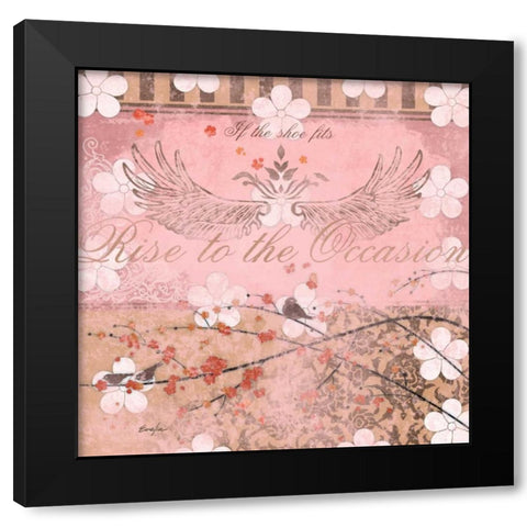 Haute in Pink II Black Modern Wood Framed Art Print with Double Matting by Evelia Designs