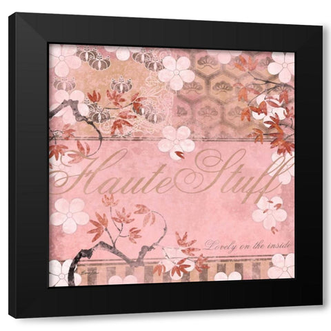 Haute in Pink III Black Modern Wood Framed Art Print by Evelia Designs
