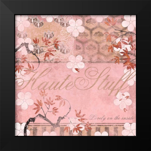 Haute in Pink III Black Modern Wood Framed Art Print by Evelia Designs