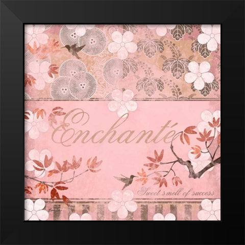 Haute in Pink IV Black Modern Wood Framed Art Print by Evelia Designs