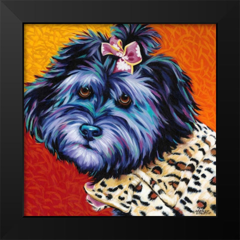 Cute Pups III Black Modern Wood Framed Art Print by Vitaletti, Carolee