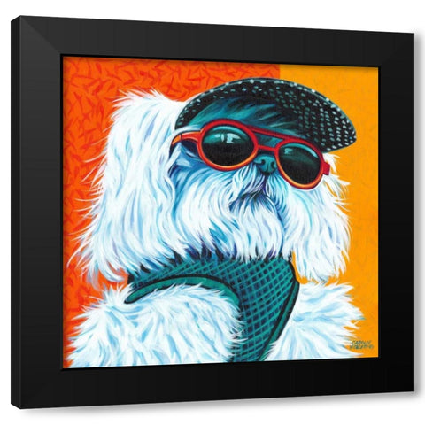 Cute Pups IV Black Modern Wood Framed Art Print with Double Matting by Vitaletti, Carolee