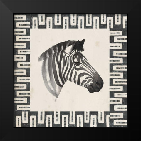 Safari Zebra I Black Modern Wood Framed Art Print by Popp, Grace