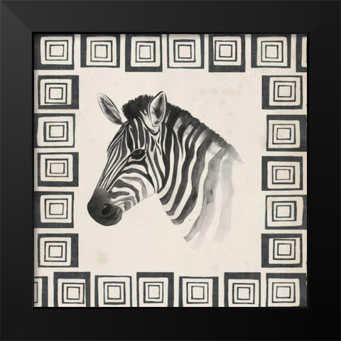 Safari Zebra II Black Modern Wood Framed Art Print by Popp, Grace