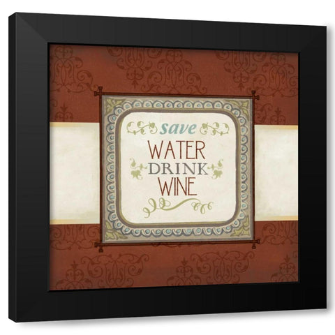 Inspired Wine IV Black Modern Wood Framed Art Print with Double Matting by Vision Studio