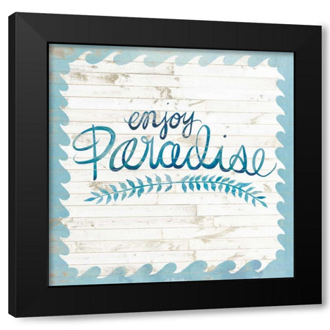 Coastal Inspire II Black Modern Wood Framed Art Print with Double Matting by Popp, Grace