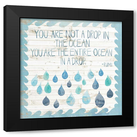 Coastal Inspire IV Black Modern Wood Framed Art Print with Double Matting by Popp, Grace