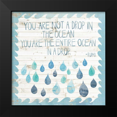 Coastal Inspire IV Black Modern Wood Framed Art Print by Popp, Grace