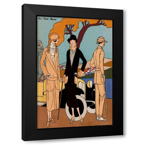 Vintage Couture IV Black Modern Wood Framed Art Print by Unknown
