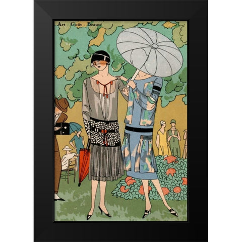 Vintage Couture VI Black Modern Wood Framed Art Print by Unknown