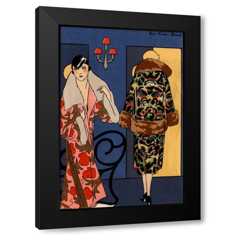 Vintage Couture XI Black Modern Wood Framed Art Print with Double Matting by Unknown