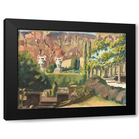 Watercolor Garden II Black Modern Wood Framed Art Print with Double Matting by Miller, Dianne