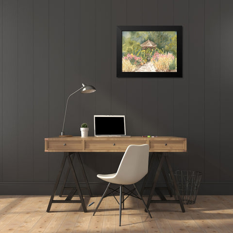 Watercolor Garden IV Black Modern Wood Framed Art Print by Miller, Dianne