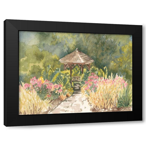 Watercolor Garden IV Black Modern Wood Framed Art Print by Miller, Dianne