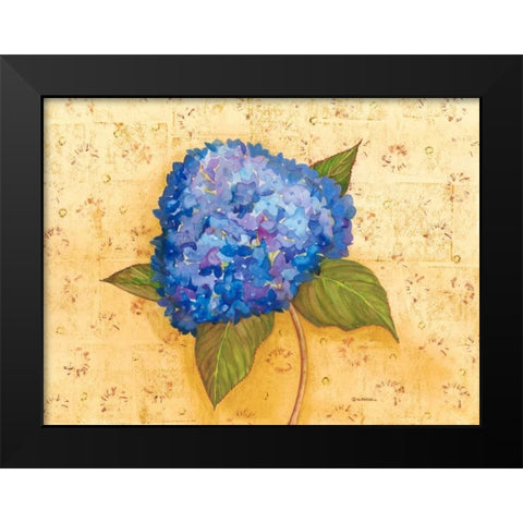 Hydrangea Love II Black Modern Wood Framed Art Print by Russell, Wendy
