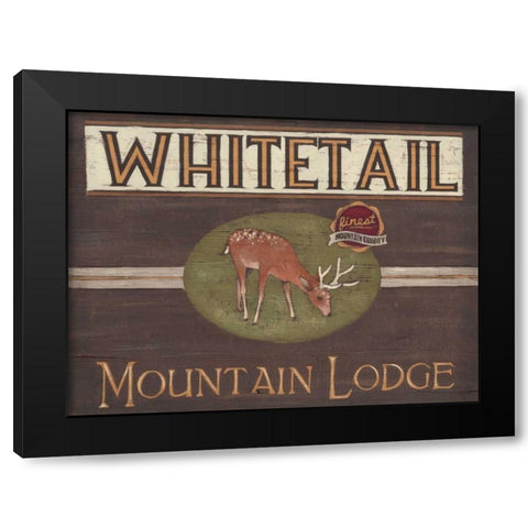 Lodge Sign VI Black Modern Wood Framed Art Print with Double Matting by Vess, June Erica
