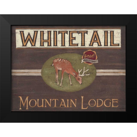 Lodge Sign VI Black Modern Wood Framed Art Print by Vess, June Erica