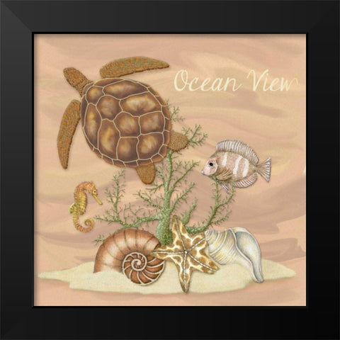 Coastal Scene II Black Modern Wood Framed Art Print by Ditzian, Sue