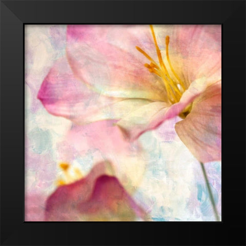Pink Hyacinth V Black Modern Wood Framed Art Print by Malek, Honey
