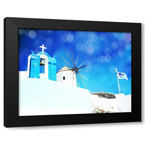 Santorini I Black Modern Wood Framed Art Print by Coomes, Sylvia